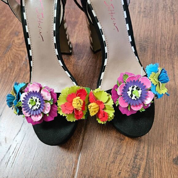 Betsey Johnson Milana Peep Toe Block Heels - Picture 3 of 9
